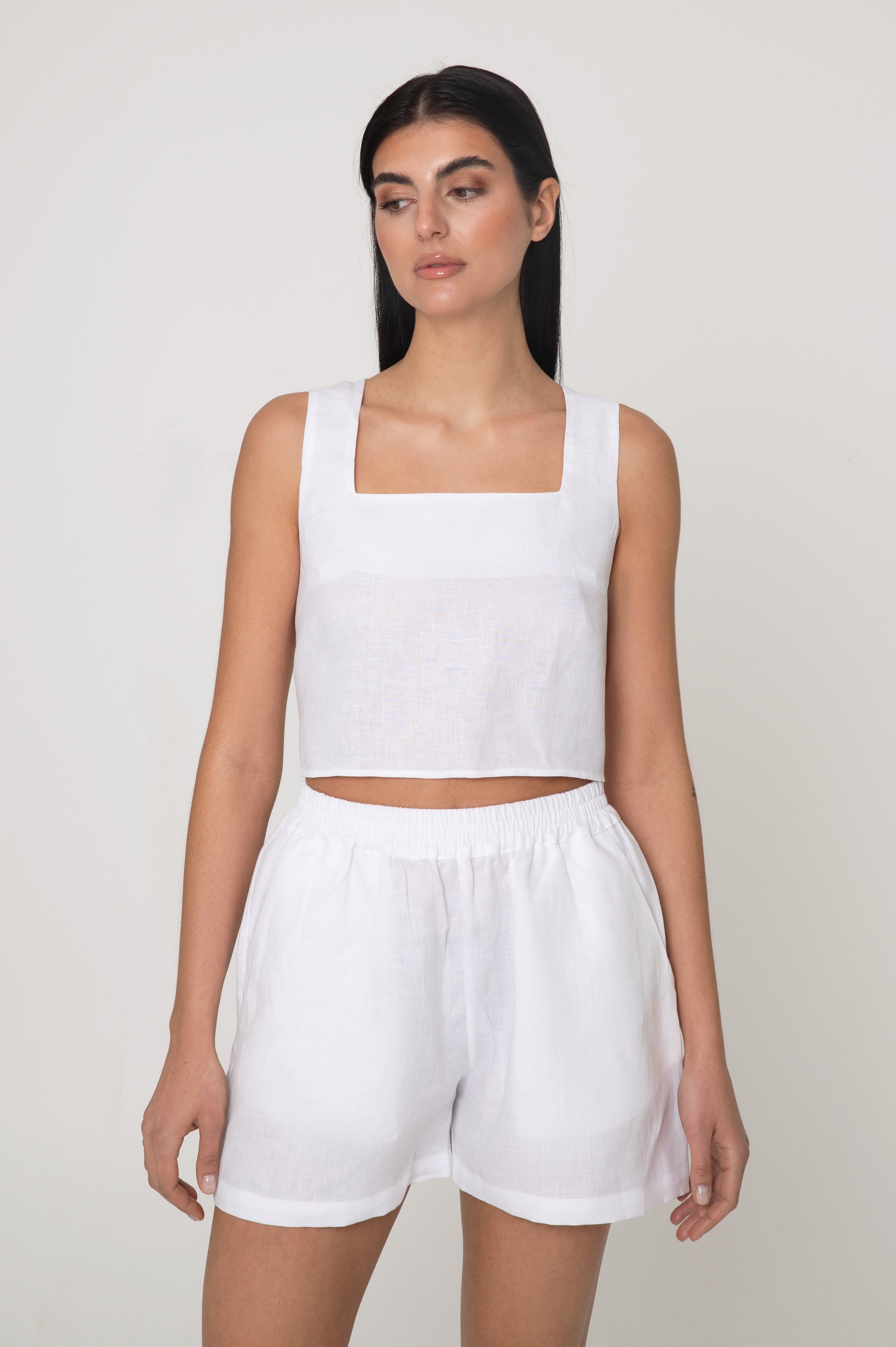 Noele top white